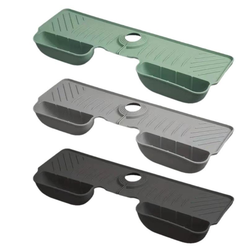 Thickened Faucet Splashproof Water Pad Version Silicone  Absorbent Pad Sink Anti-spray and Drain Water Retaining Pad For Kitchen