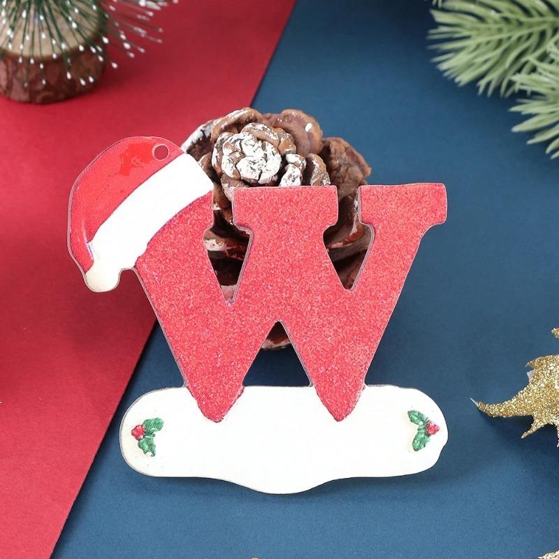 

1Pcs 26 Christmas Letter Decor Xmas Tree Decoration 3D Hanging Pendant Party Home Room Ornament Navidad New Year 2025 Gifts 1Pcs