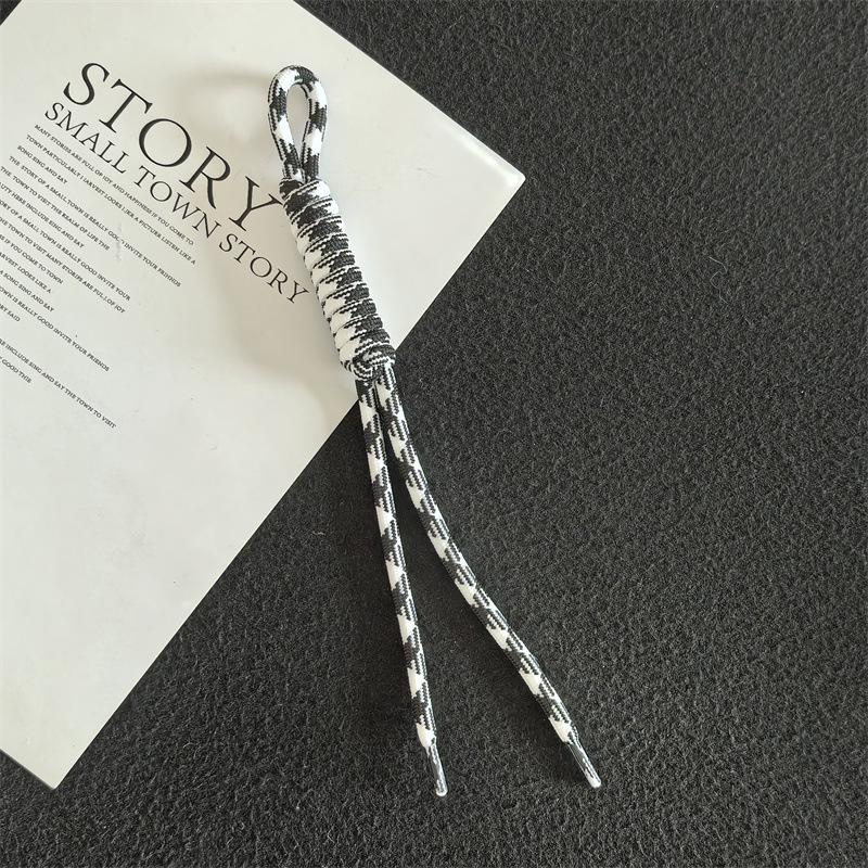 Colorful Trendy Miu Style Polyester/Nylon Braided Rope Pendant with Knotting for Bags