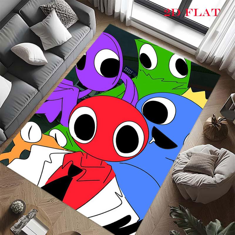 Rainbow Friends Glory Carpet Rug for Living Room Bedroom Home Sofa Decoration,Kids Play Nonslip Floor Mat