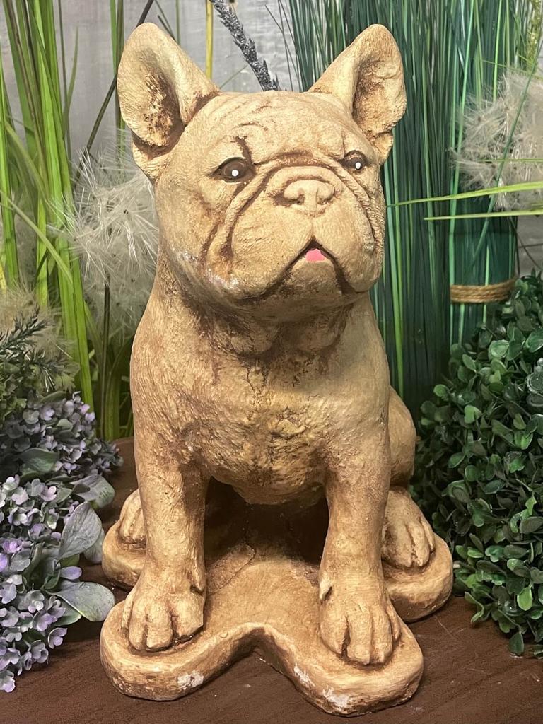 Solid and Durable Stone Bulldog In Sandstone