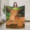 Warm BlanketGirls Boys Decorative Simba Lion King Throw Blanket  Flannel Bedspread Chair Sofa Bed Street Trend Sofa Bed Cover