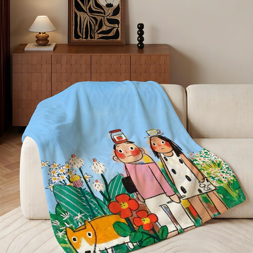 Artist P-Pdohk Throw Flannel Throw Blanket, Lightweight Cozy, Durable Washable Cute Cool