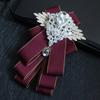 British Style Rhinestone Collar Flower Adjustable Men's Suit Accessory Gentleman's Bow Tie  Wedding