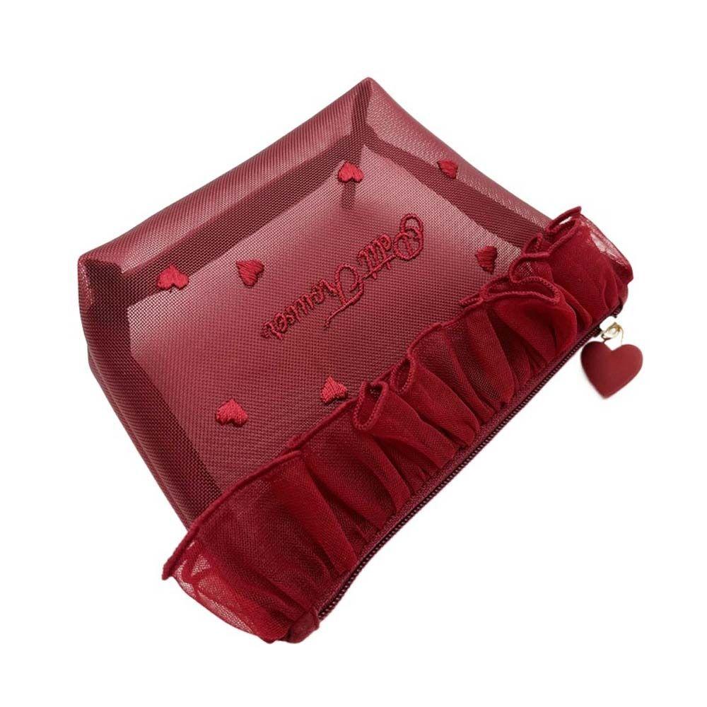 Zipper Mesh Coin Purse Cosmetic Case Mesh Storage Bag Mesh Zipper Bag Mesh Cosmetic Bag Lady