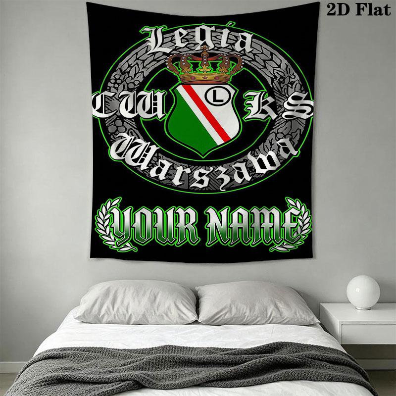 Custom Legia Warsaw Wall Hanging Printed Fabric Blanket Decorative Tapestries for Bedroom Living Room Home Decor
