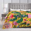 Colorful Floral and Animal  Plush Blanket Kids Adult  Flannel Throw Blanket Decor Soft Custom Quality Bedspread Birthday Gift