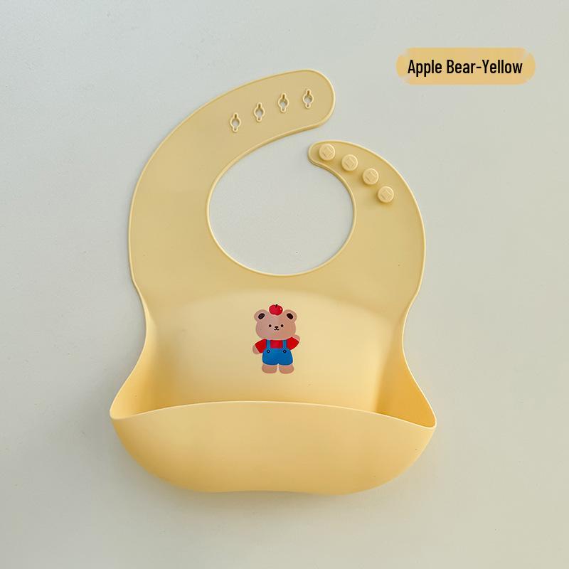 Waterproof Silicone Baby Feeding Bib - Oil-Proof for Infants and Toddlers