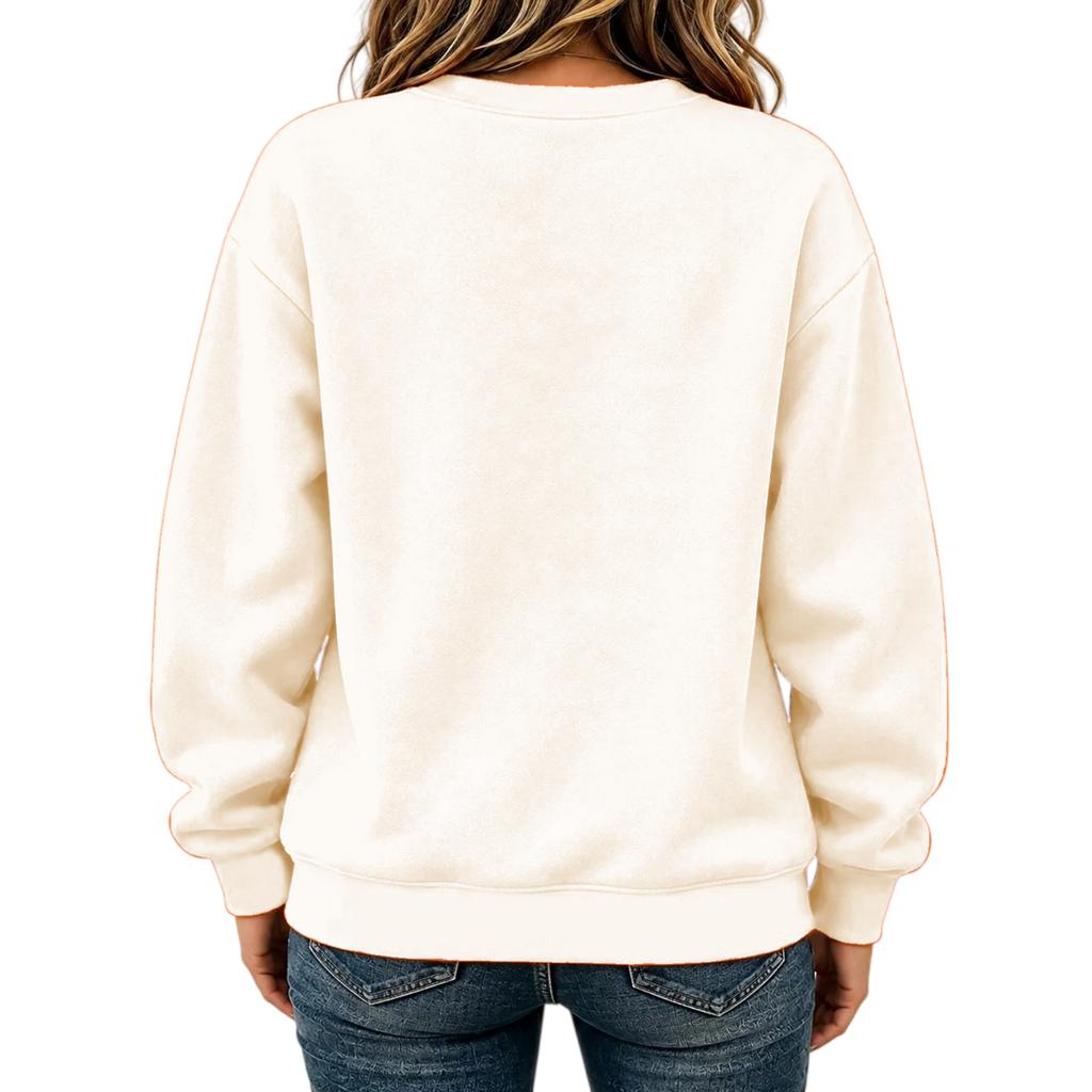 Stylish Unisex Halloween Graphic Crewneck Sweatshirt Long Sleeve Pullover for Fall