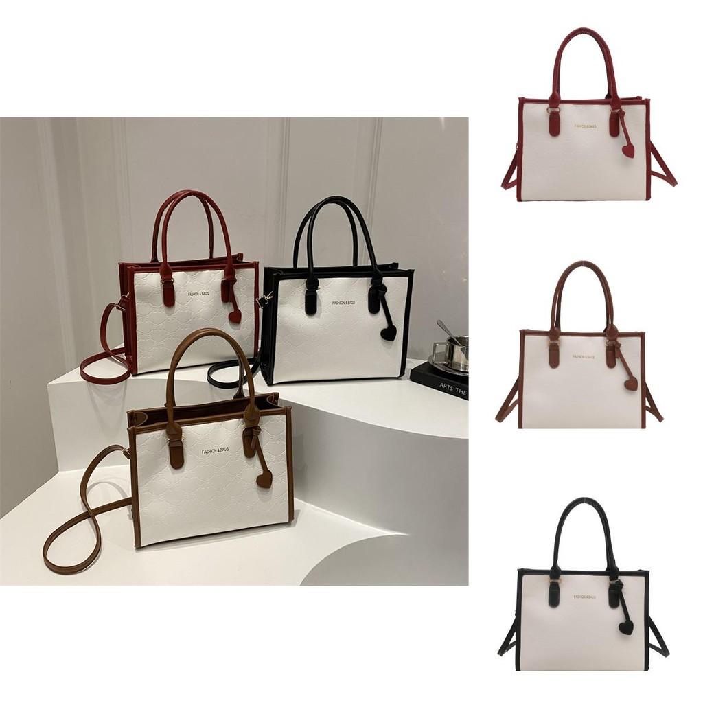 Stylish Chic Color Block Handheld Small Square Bag For Women With Bow And Plaid Design