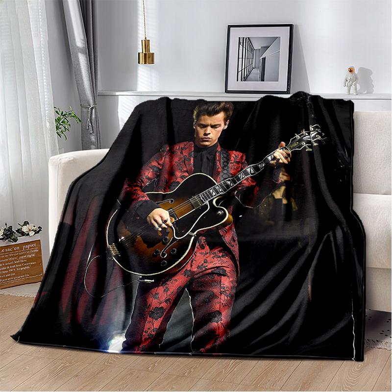 29 Style H-Harry Styles Singer Star Soft Flannel Blanket for Beds Bedroom Sofa Picnic,Throw Blanket for Leisure Nap Gift