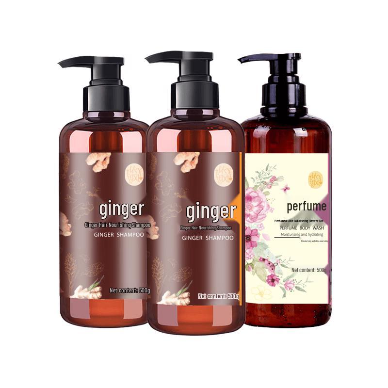 Yifeng Ginger Shampoo & Shower Gel 3-Piece Set