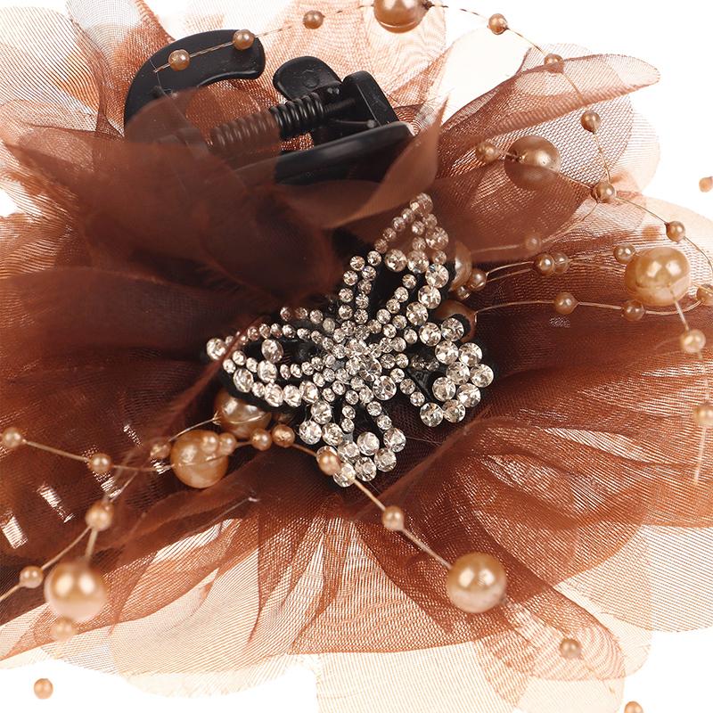 Haarspange mit Schmetterlings- und Blumenmuster, Haifisch-Haarspange für Damen, Haarschmuck mit Quasten und elegantem Blumenmuster.