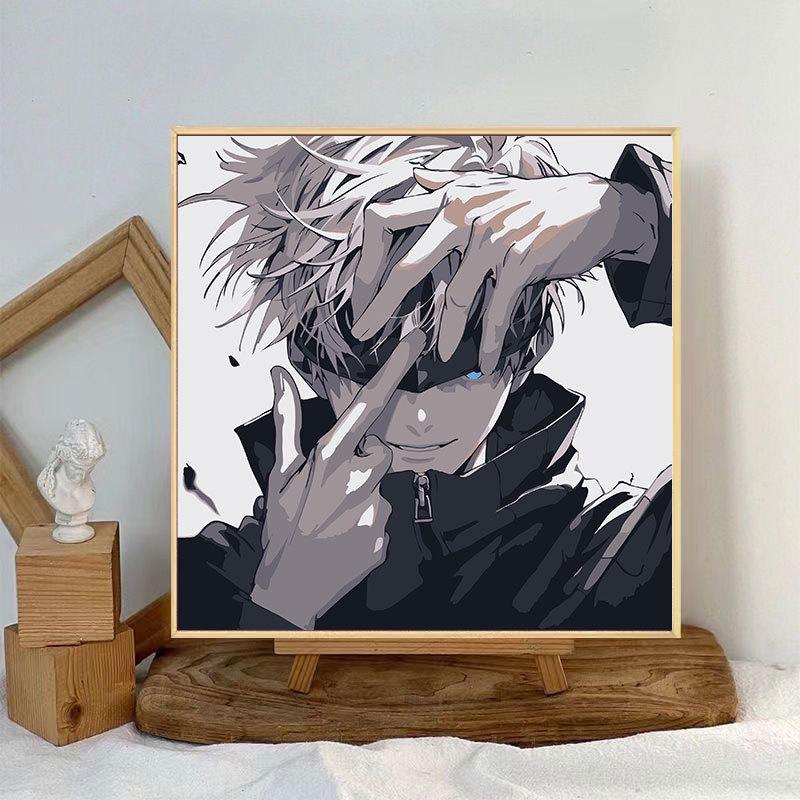 Kit Pittura ad Olio Digitale Anime Demon Slayer Fai da Te per Bambini