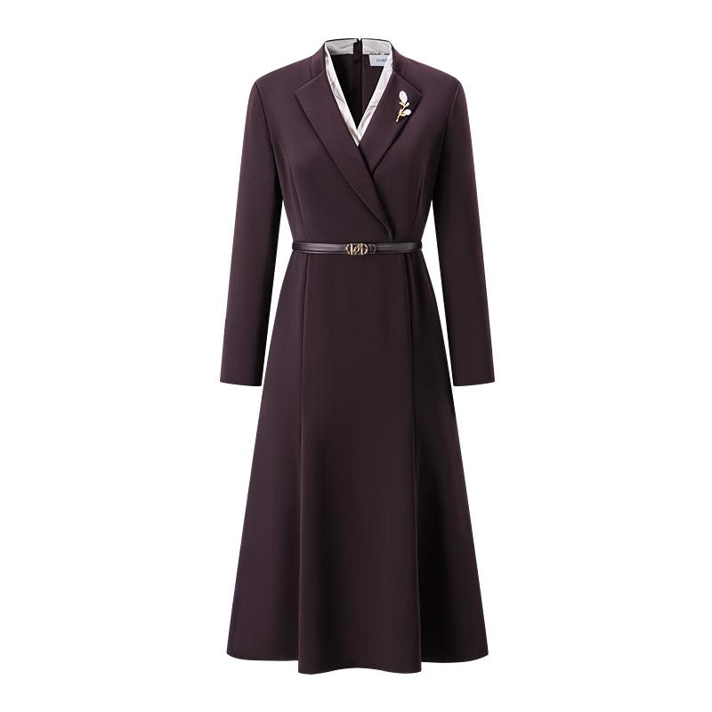 

PORTS Women s Printed Layered Midi Dress with Belt XS