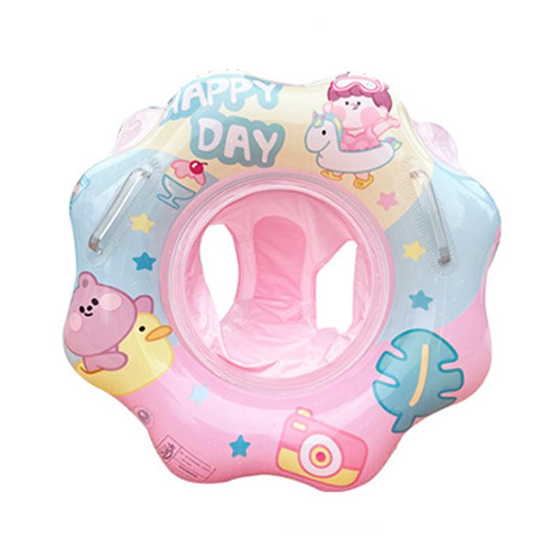 

Cartoon Glitter Childrens Pattern Sponge Bottom Swimming Seat Water Toy розовый