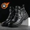 Mode Herren Stiefel 2025 Winter High Top Baumwollschuhe Dicke Sohle Outdoor Rutschfest Kältefest Komfort Plüsch Reißverschluss Warm Sportliche Stiefeletten