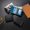 Japanese Style Carbon Fiber Leather Wallet for Men High-Quality Anti-Theft RFID Blocking Clutch PU Leather Coin Purse