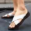 Pánské letní sandály 2024 Vodotěsné protiskluzové kožené sandály Pantofle s měkkou podrážkou Prodyšné ležérní plážové pánské boty