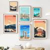 World Famous City Landscape Illustration Wall Art Canvas Painting Nordic Posters And Prints Wall Pictures For Living Room Decor