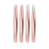 1Set 4PCS Professional Stainless Steel Tweezers Perfect For Eyebrow Hair Removal Splinter Very Effortless and Relaxed To Remove