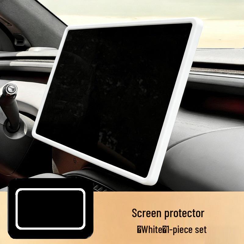 XPeng G7 Center Console Screen Protector: Original Car Color Silicone Frame for Interior Decoration