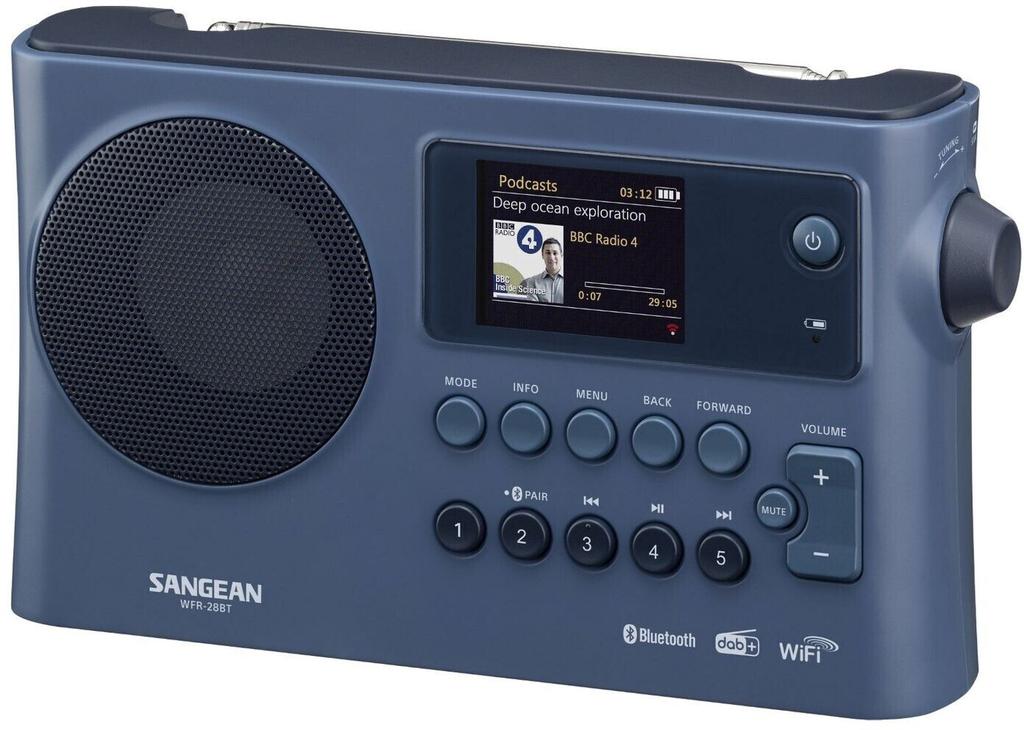 Портативное радио Sangean WFR-28BT темно-синий