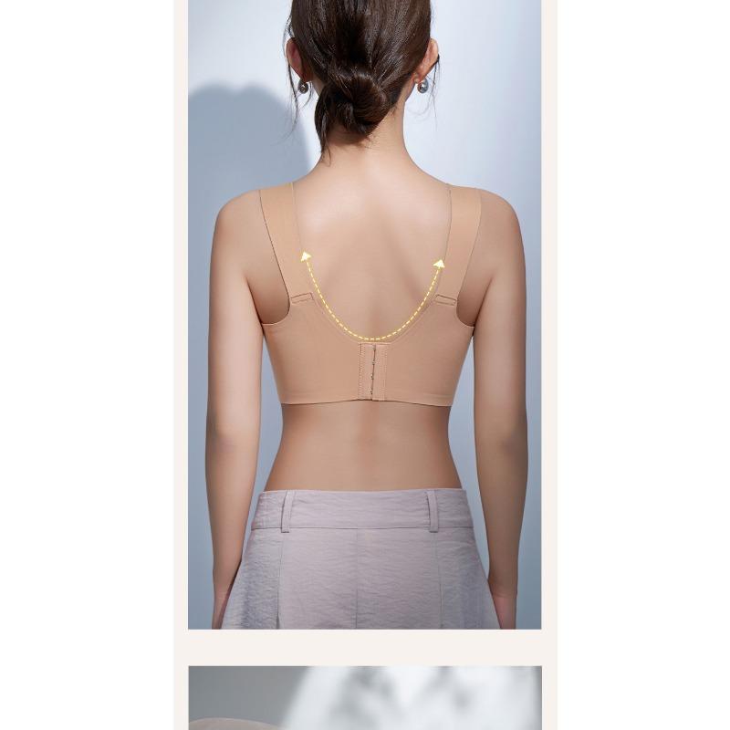 Women Seamless Wireless Shaping Adjustable Bra For Large Chest Anti Sagging Underwear