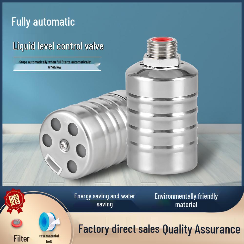 Automatic Stainless Steel Water Level Controller with Float Valve and Switch, NPT Thread