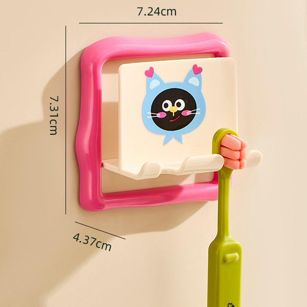 

Настенный держатель для зубных щеток Мультяшная стойка для хранения зубных щеток для домашней ванной комнаты Kitten