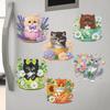 20Pcs Animal DIY Magnetic Diamond Art Decor Diamond Art Stickers Refrigerator Painting Kits for Adults DIY Home Decors