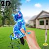1PC Charming Art Blue Starlit Sky Cat 2D Acrylic Garden Floor Socket Waterproof for Home Courtyard Outdoor Festival Decoration