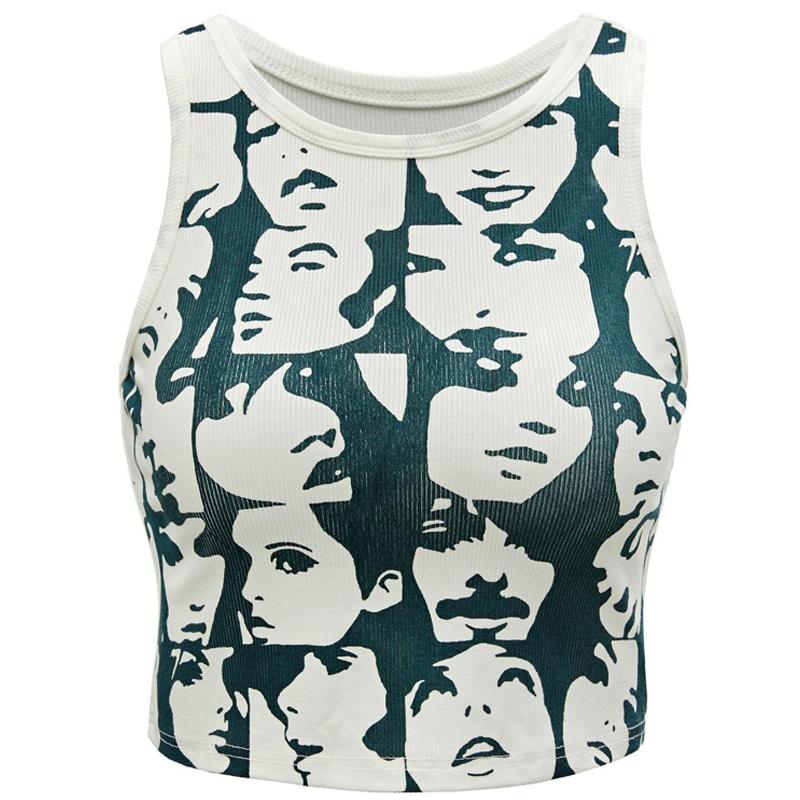 European and American Gothic Harajuku Y2K Retro Sleeveless Tank Top Summer Personalized Slimming Street Wear