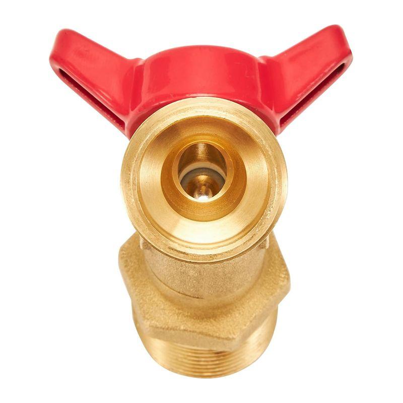 AEE4-Outdoor Garden Hose Faucet Ball Valve Hose Bibb Shut Off Valve 3/4Inch Male NPT X 3/4Inch Male GHT Threaded Spigot