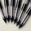 100Pcs Straight Liquid Ball Pen Quick Drying Business File Signature Gel Pen 0.5mm Black/Blue Ink Office School Use,Birthday Gifts,School Season