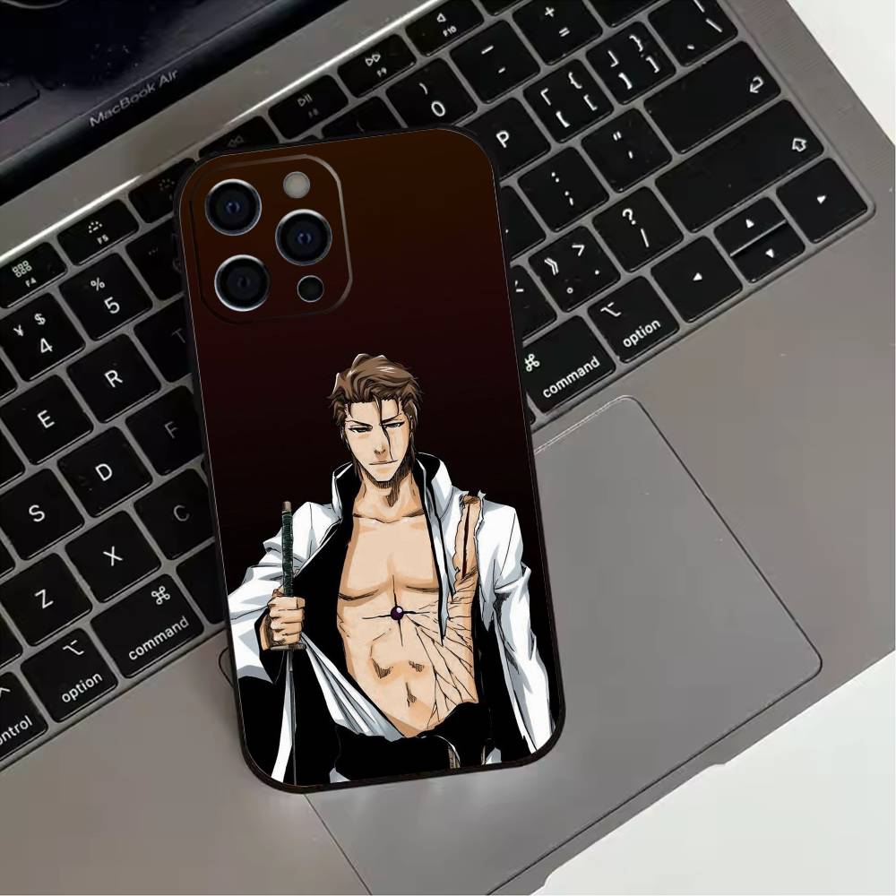 A-Anime A-Aizen S-Sousuke  Phone Case For iPhone 17,16,15,14,13,12,11 Plus,Pro Max,XS,Soft Silicone Black Cover