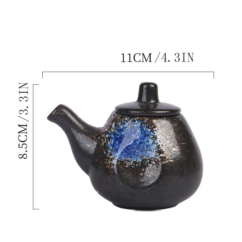 200ml Japanischer Stil Gewürzflasche Keramik Öl Olivenöl Spender Sojasauce Topf Essig Küche Gewürzdosen Soßenbehälter