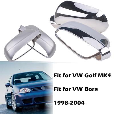 Capac oglindă retrovizoare rimată Carcasă capac oglindă laterală cu aripă potrivită pentru Golf 4, MK4, Bora 1998 - 2004 Accesorii auto cromate