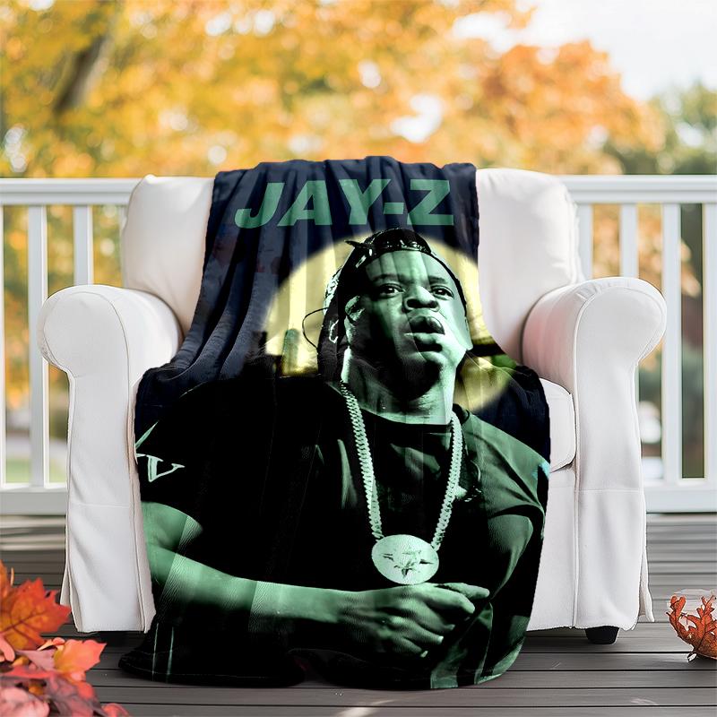 Jay-Z Flannel Blanket Soft All-Season Throw, Design for Camping, Car Travel, Hiking Sofa, Bed, Office Perfect Gift for Parties