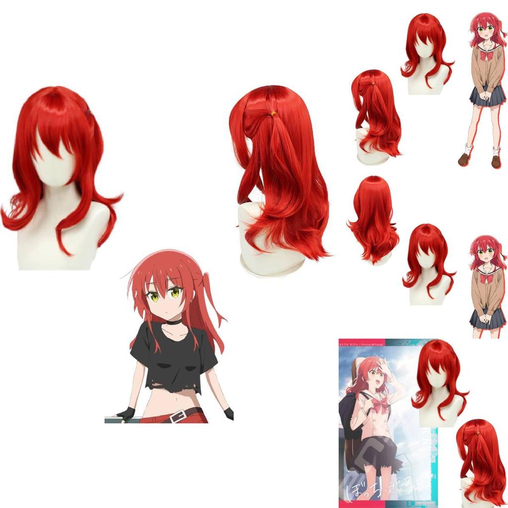 Bocchi, der Stein! Kita Ikuyo Rote Cosplay-Perücke für jeden Hautton