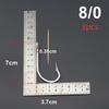 Stainless Steel Fishing Hooks 7731 Big Game Thick Tuna Bait Fishing Hook Sea Shark Extra Strong Saltwater