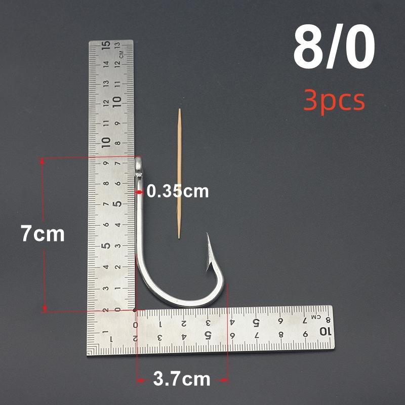 Stainless Steel Fishing Hooks 7731 Big Game Thick Tuna Bait Fishing Hook Sea Shark Extra Strong Saltwater