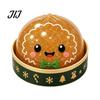 Stress Reducing Desk Accessories Christmas Bun Squeeze Toy with Steamer, Soft Sensory Fidget Toy, Cute Fun Stocking Stuffers Slow Rising TPR Glitter,