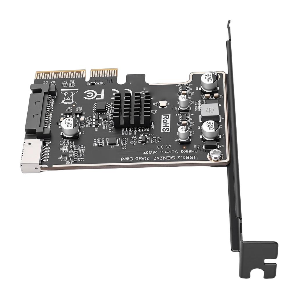 PCI Express Erweiterungskarte TYP E Front Typ C 20 Gbit/s PCIe zu USB 3 Serial ATA 15 PIN Erweiterungskarte Kompatibel mit PCIE X4 X8 X16
