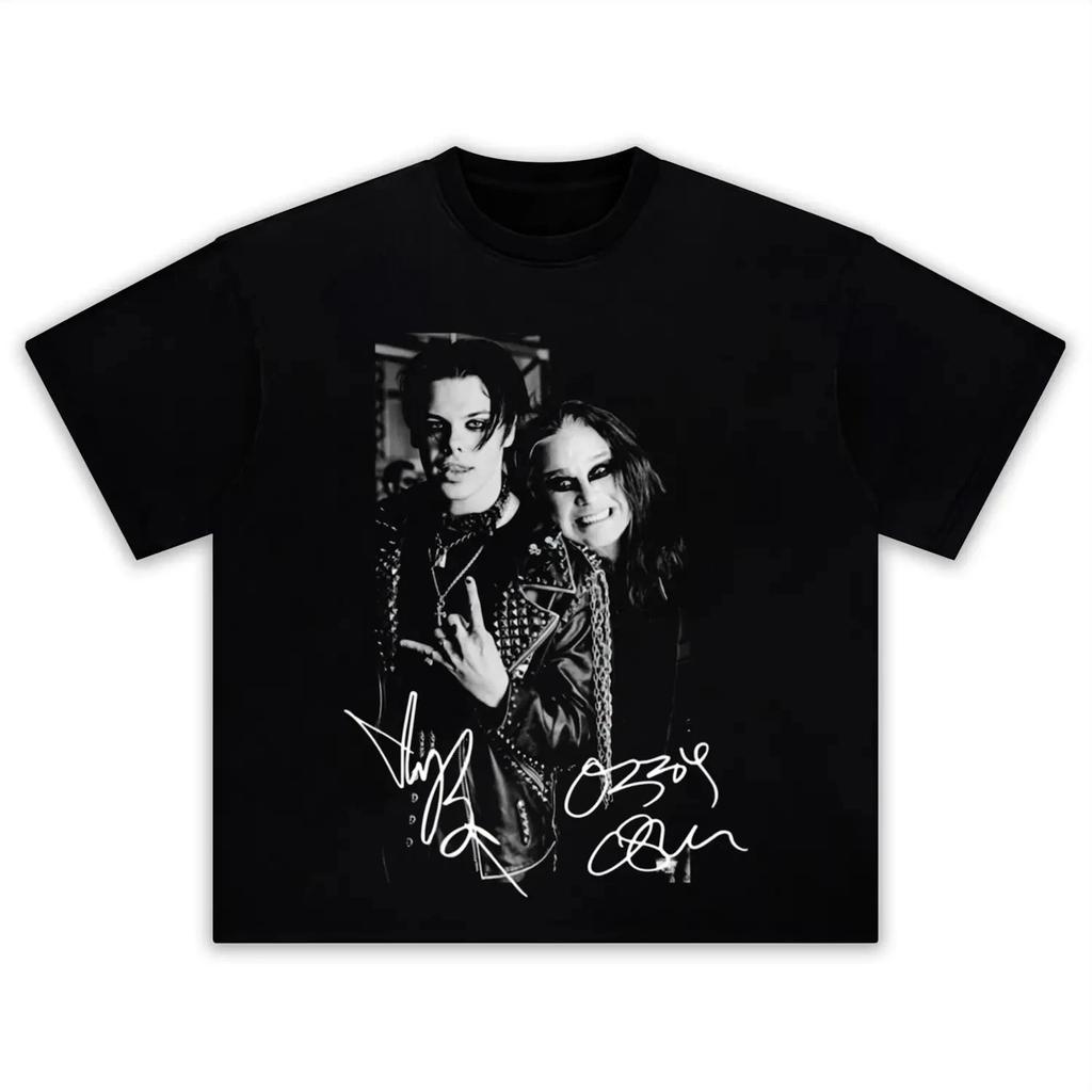 2026 Summer Fashion Retro Style Singer YUNGBLUD Portrait Graphics Cotton Tshirt Unisex Short Sleeve Unisex's Shirt Streetwear