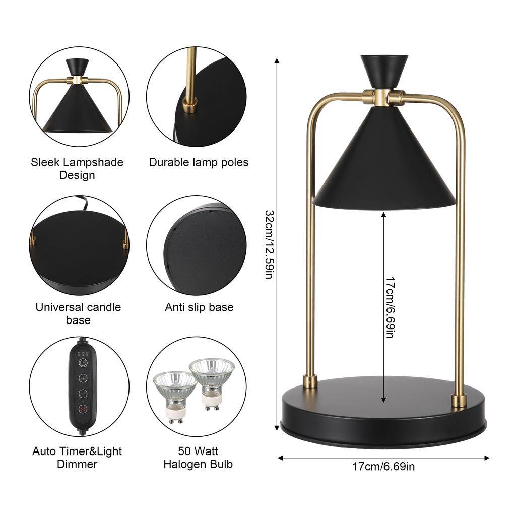 Safe And Low Maintenance Metal Shade For Modern Decorations Dimming Function Timing Function Melting Speed 2 Hrs