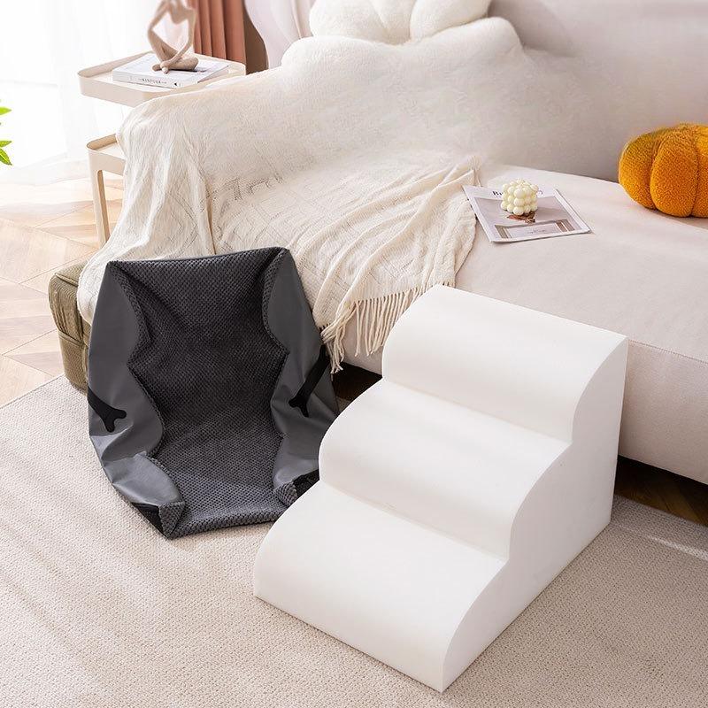 Safety Ramps Pet Stairs for Small Dogs Cats Non Slip Washable Foam Steps Climbing Ladder for Sofa Bed Accessories Dog Ramp