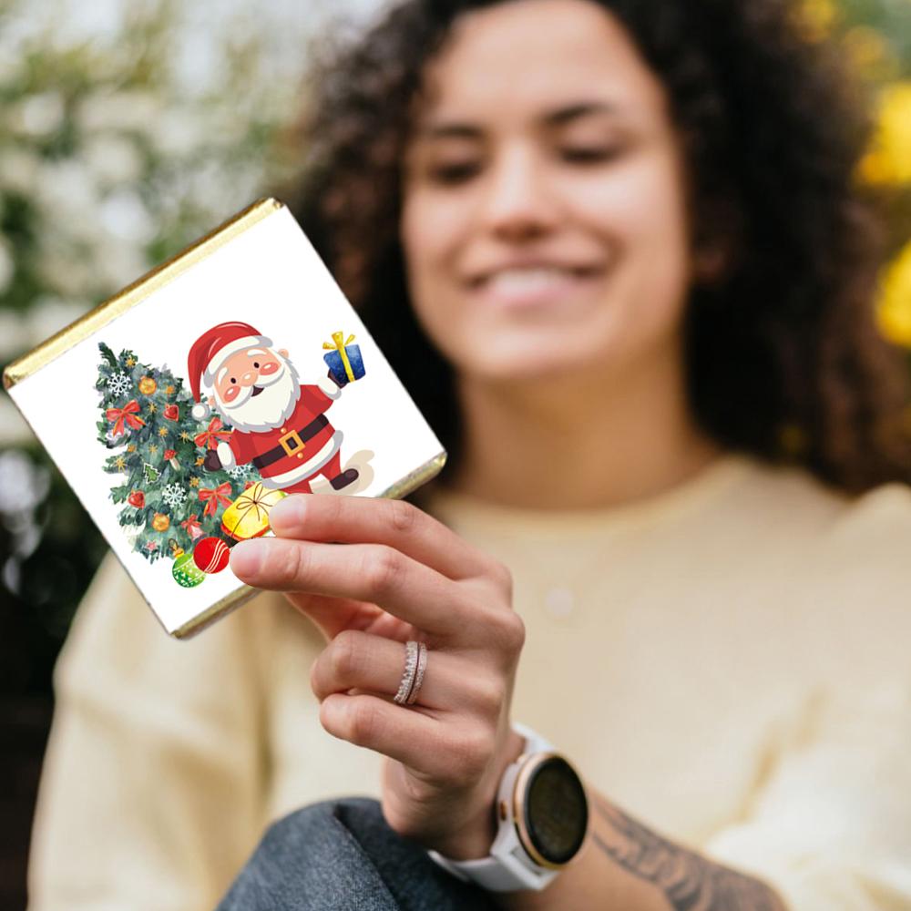 50/100pcs Customized Christmas Candy and Chocolate Packaging, Christmas and New Year Party Decorations, Holiday Gift Packaging