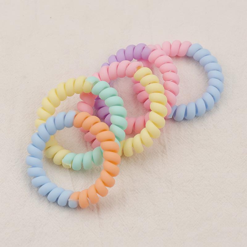 Frosted Color-Matching Telephone Line Hair Ring - Large Bracelet & Headband for Face Washing and Ponytails