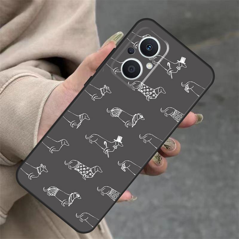Cartoon Dackel Wursthund Hülle Für OPPO Reno 7 8 Lite 6 5 4 11F 10 Pro 8T 5Z 4Z OPPO Find X6 Pro X2 Neo X3 X5 Lite